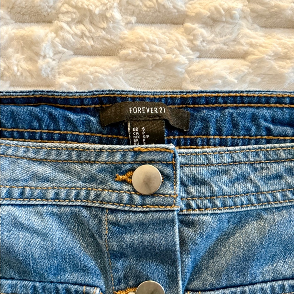 Forever 21 Light Blue Jean Skirt
